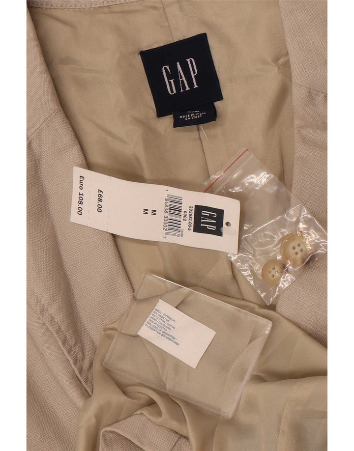 Gap Herre 2 Button Blazer Jacket UK 38 Medium Grey Linen