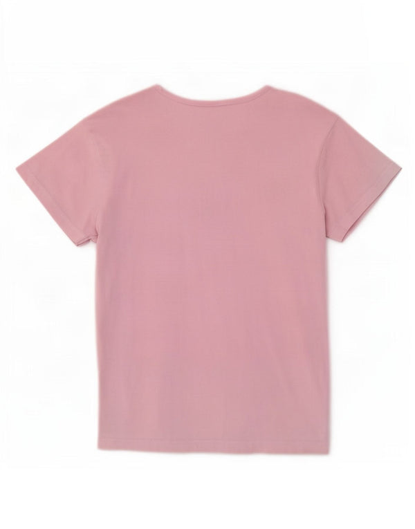 Fila Dame Grafisk T-Shirt Top UK 16 Stor Pink Bomuld