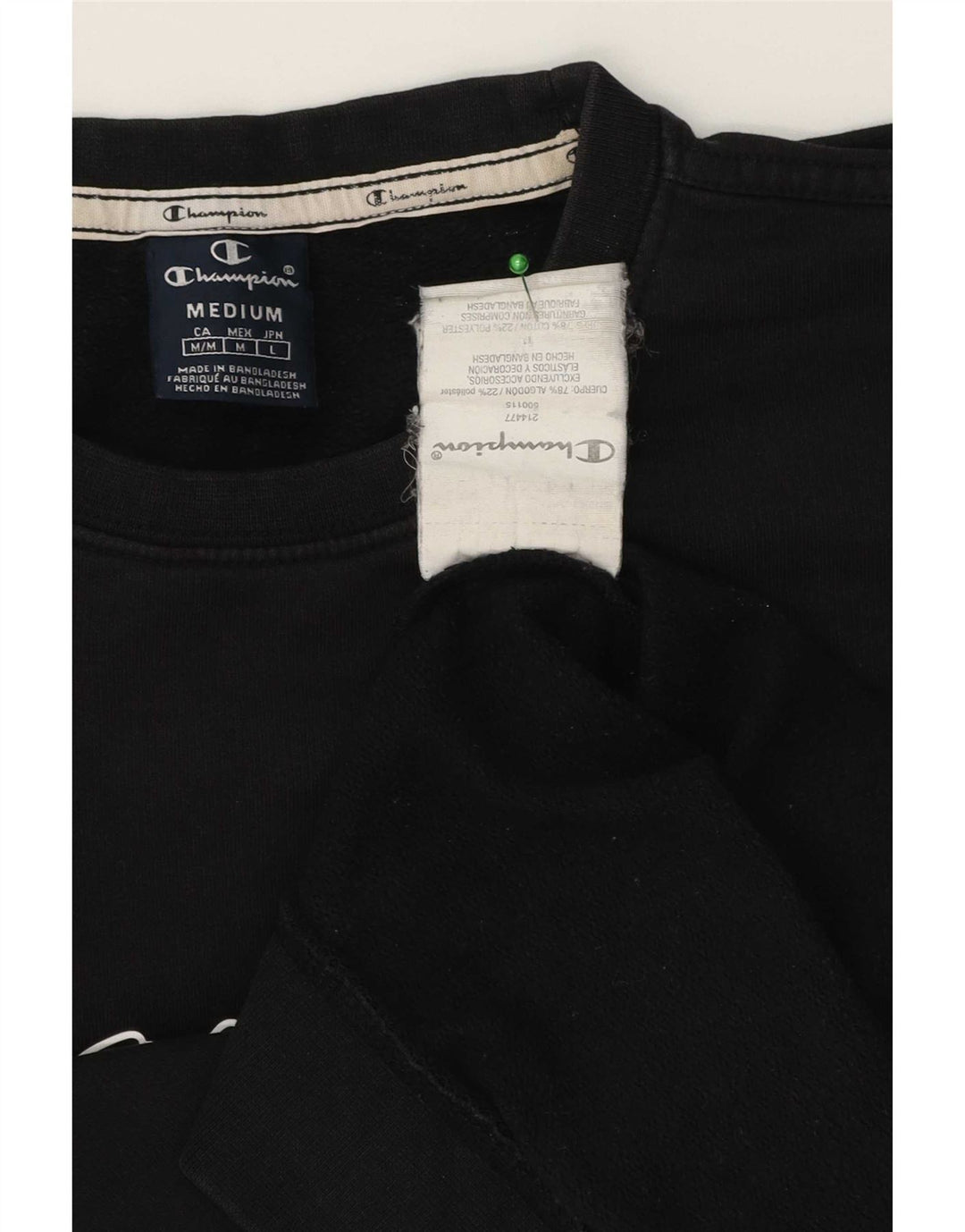 Champion Herre Grafisk Sweatshirt Jumper Medium Sort Bomuld