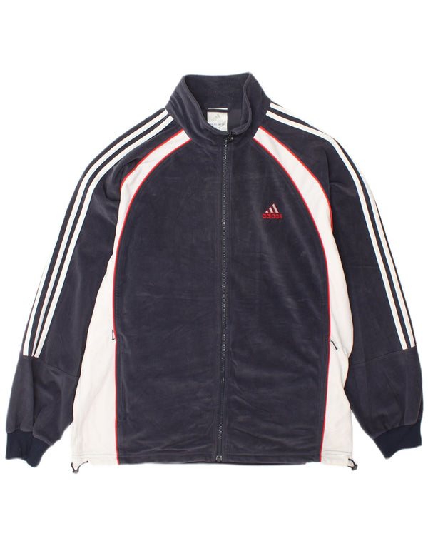 Adidas Træningsdragt til mænd Topjakke UK 40/42 Medium Navy Blue Colourblock