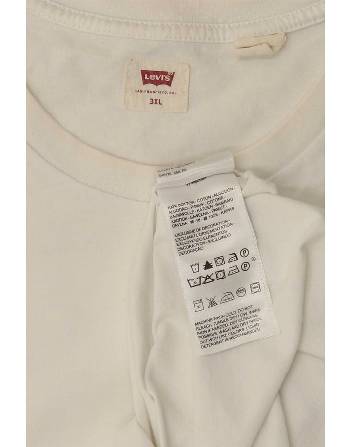 Levi's Herre T-Shirt Top 3XL Hvid Bomuld