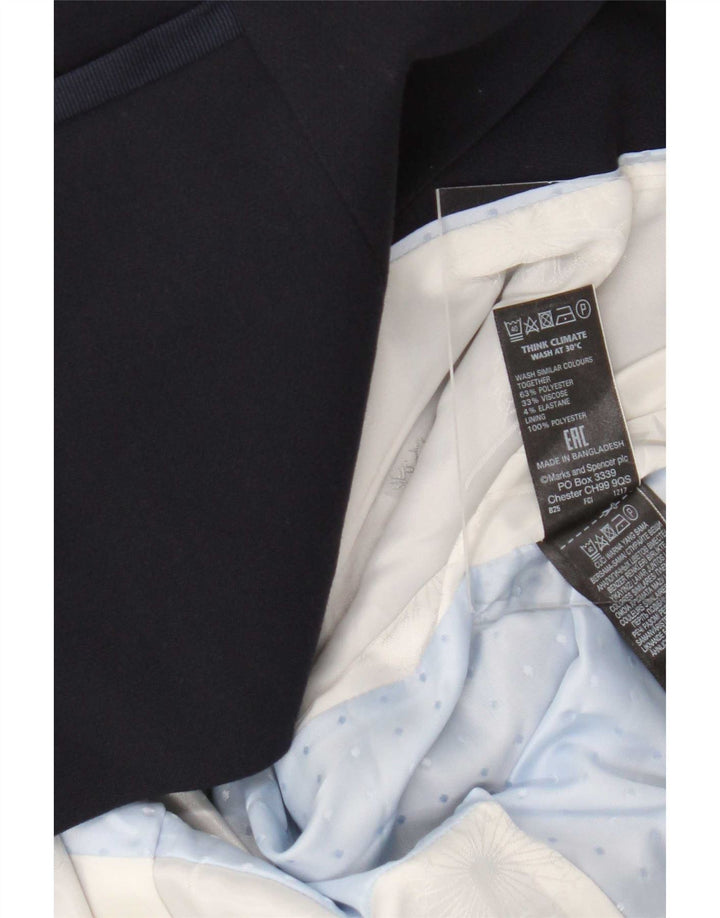 Marks & Spencer Dame 1-knaps blazerjakke UK 12 Medium Navy Blue