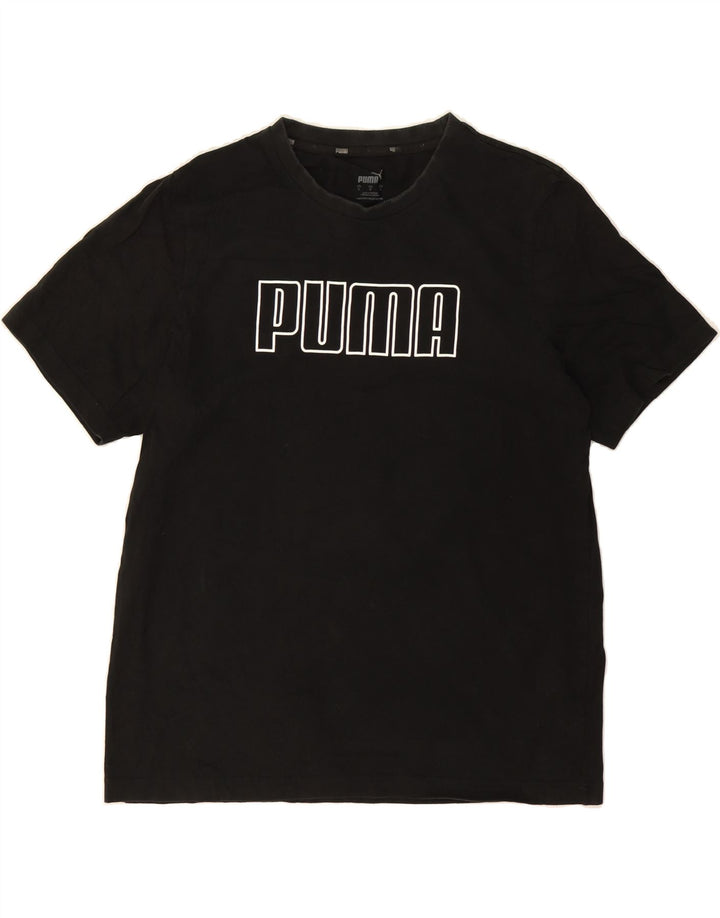 PUMA Mens Graphic T-Shirt Top Large Black Vintage Puma and Second-Hand Puma from Messina Hembry 