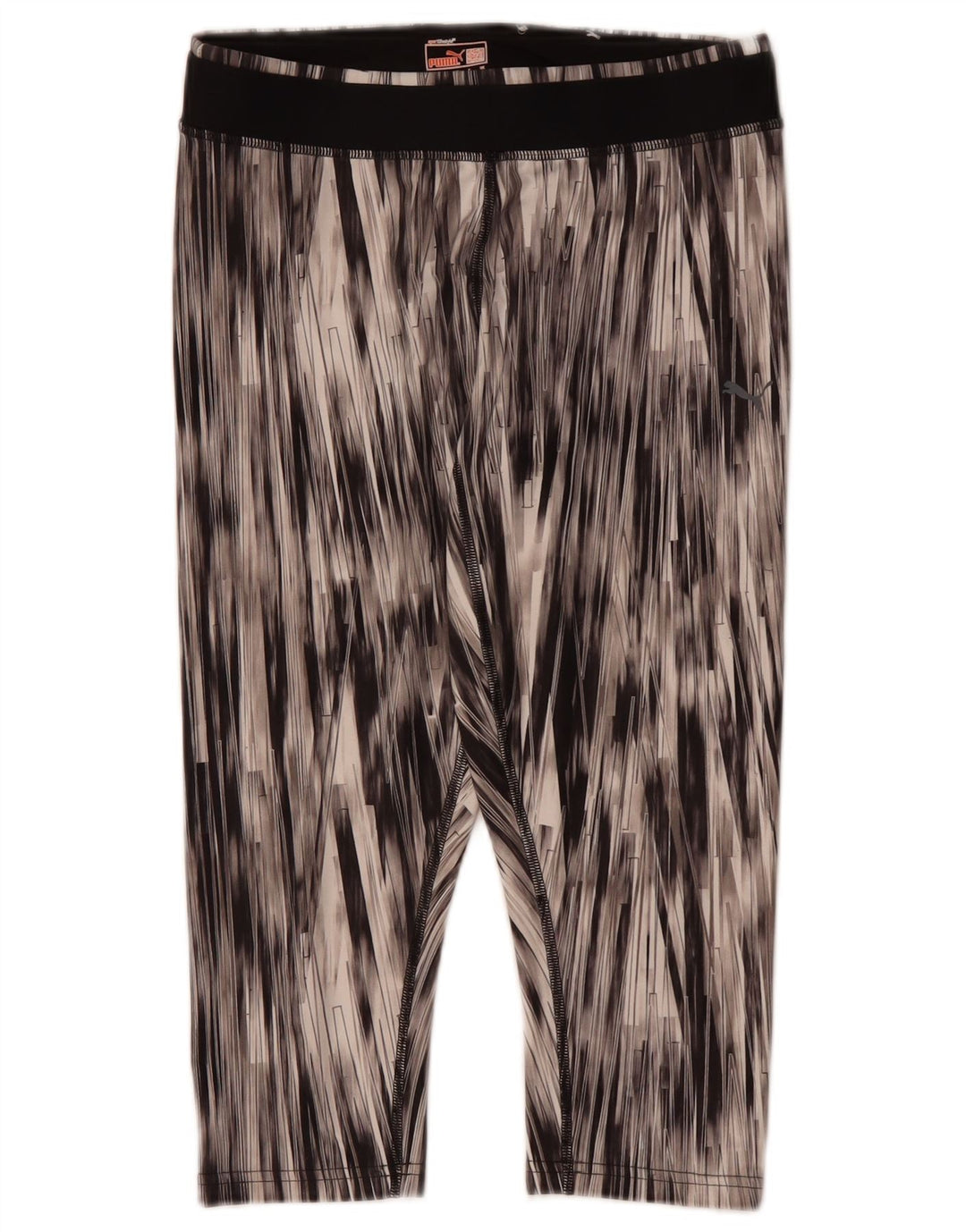PUMA Capri Leggings til kvinder UK 14 Medium Black Pinstripe Polyester
