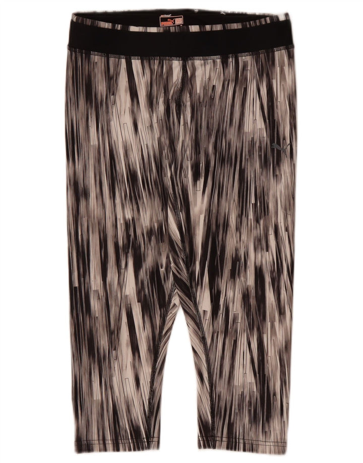 PUMA Capri Leggings til kvinder UK 14 Medium Black Pinstripe Polyester