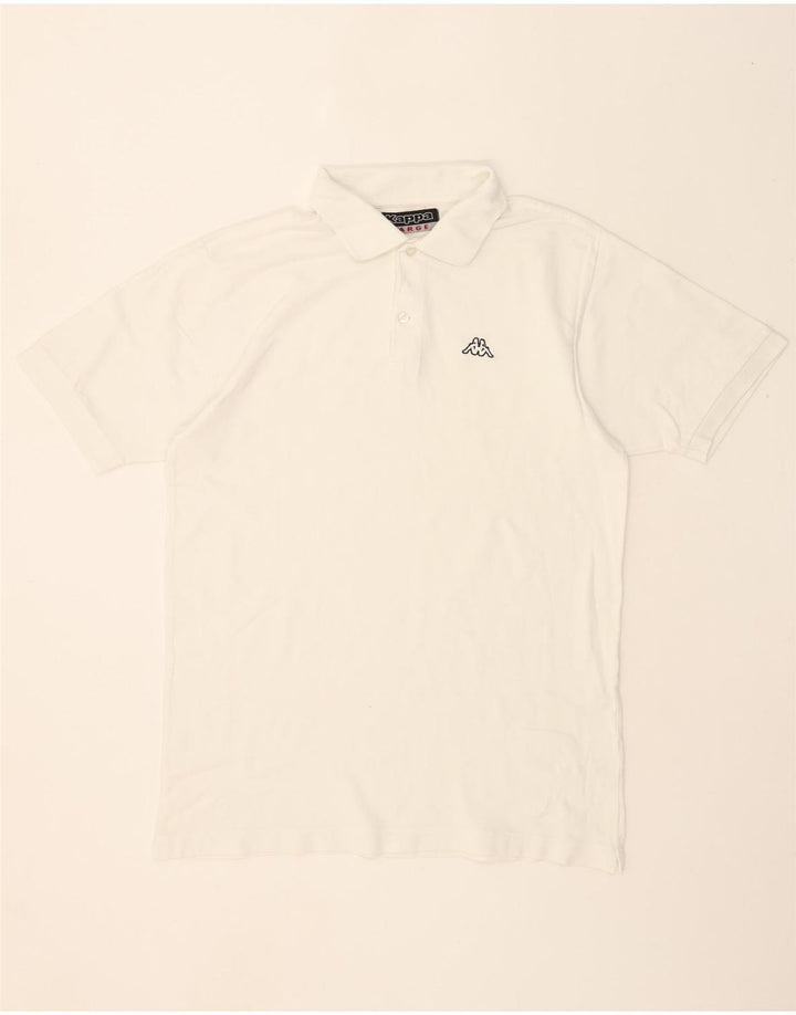 KAPPA Mens Polo Shirt Large White Cotton Vintage Kappa and Second-Hand Kappa from Messina Hembry 