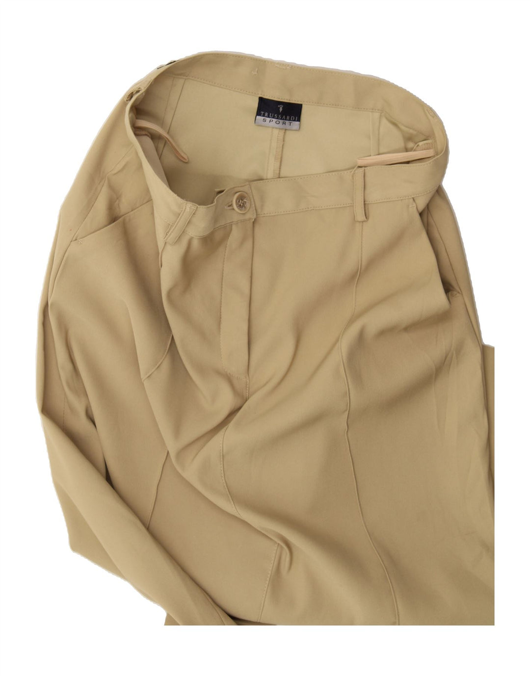 TRUSSARDI Womens Straight Skirt IT 40 Small W28 Beige Polyester Vintage Trussardi and Second-Hand Trussardi from Messina Hembry 