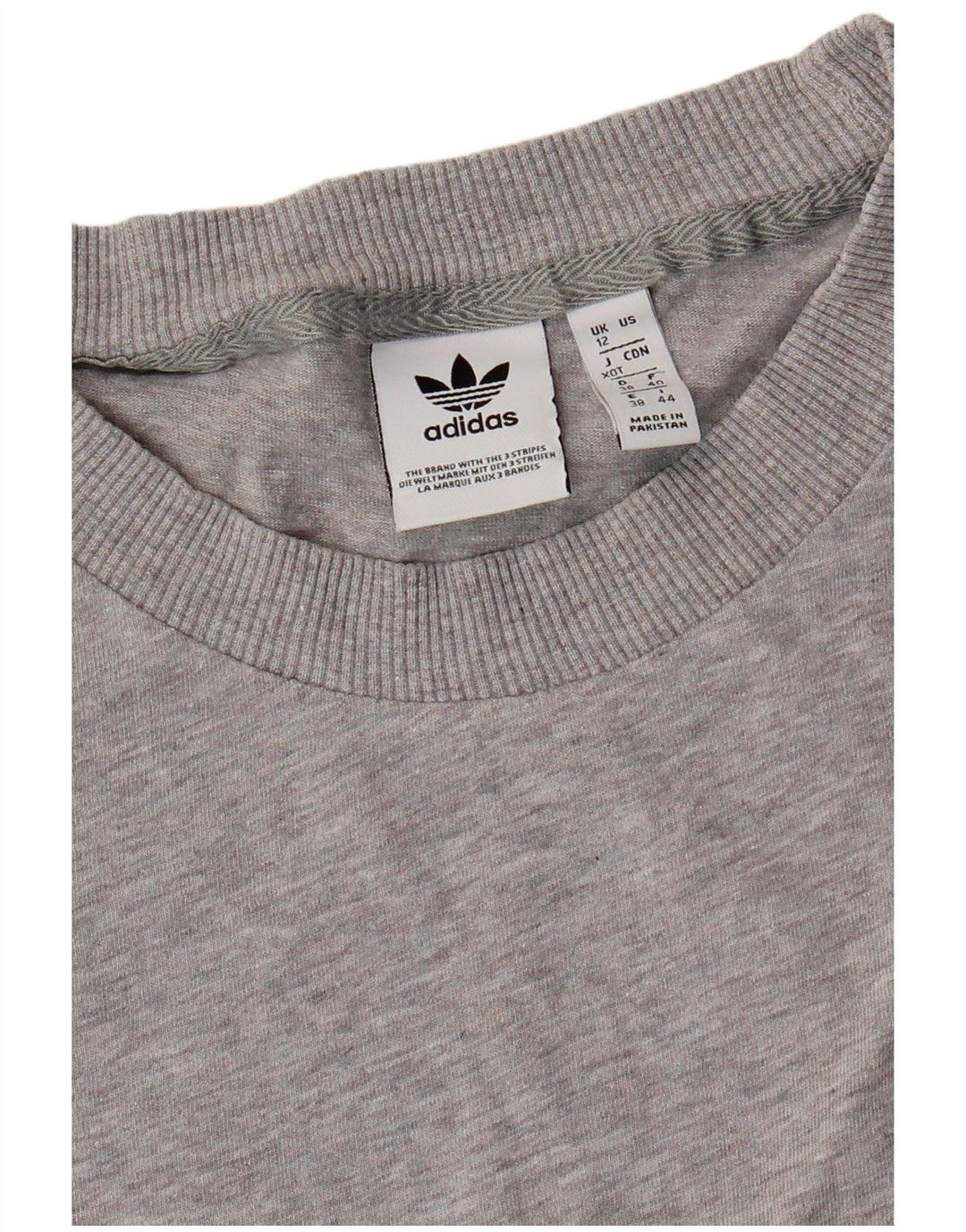 Adidas Dame Oversized T-Shirt Top UK 12 Medium Grey Flecked