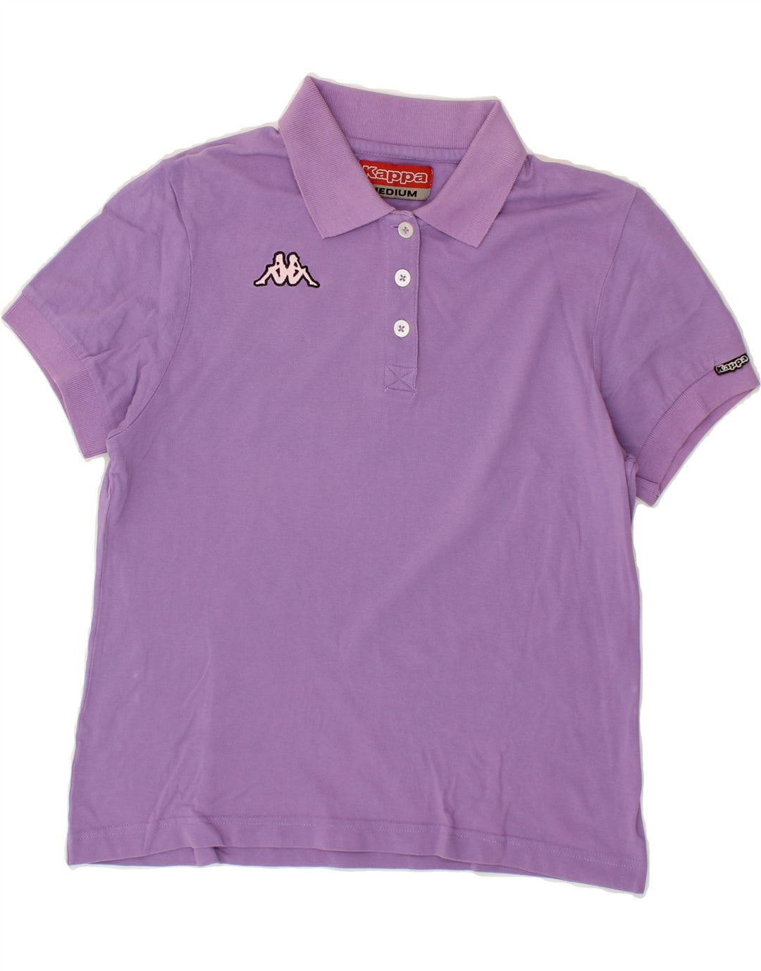 KAPPA Womens Polo Shirt UK 14 Medium Purple Vintage Kappa and Second-Hand Kappa from Messina Hembry 