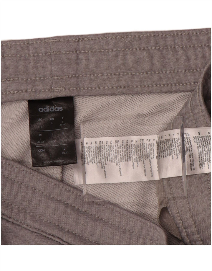 ADIDAS Womens Tracksuit Trousers Joggers UK 16/18 Large  Grey Polyester