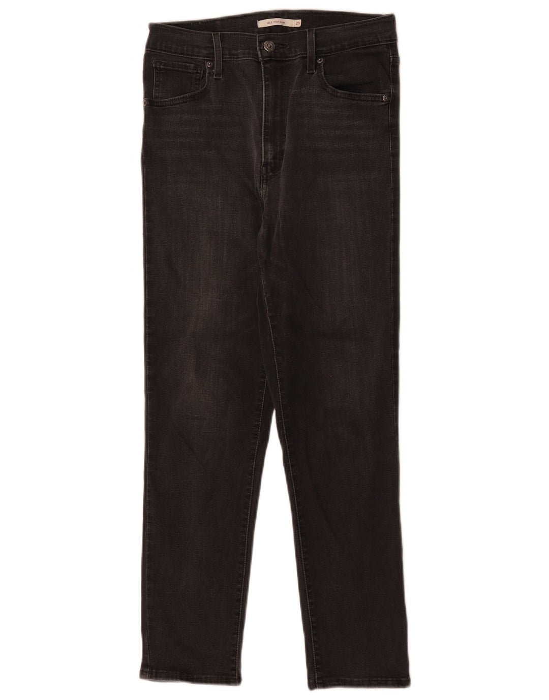 Levi's Kvinder Mile High Slim Jeans W29 L26 Sort Bomuld