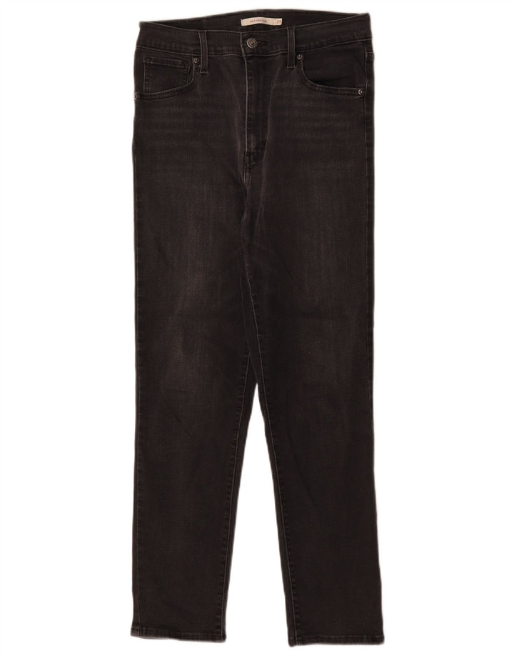 Levi's Kvinder Mile High Slim Jeans W29 L26 Sort Bomuld