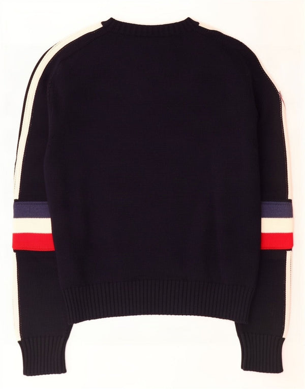 Rossignol Herre Boat Neck Jumper Sweater Small Navy Blue Colourblock