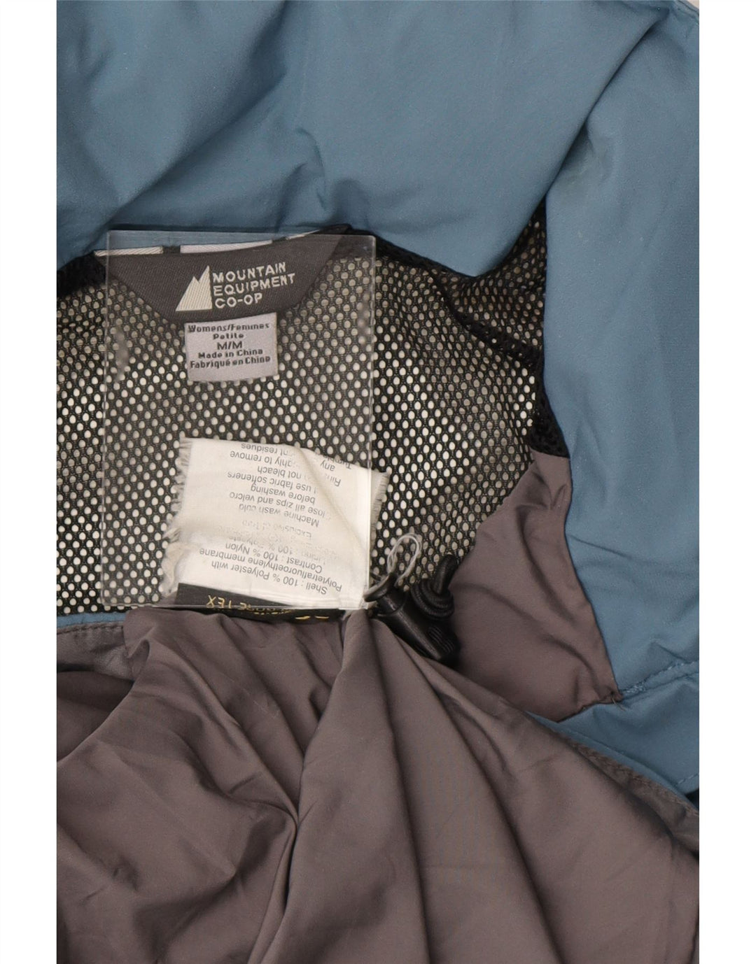 MOUNTAIN UDSTYR Dame Regnjakke med hætte UK 14 Medium Blue Polyester