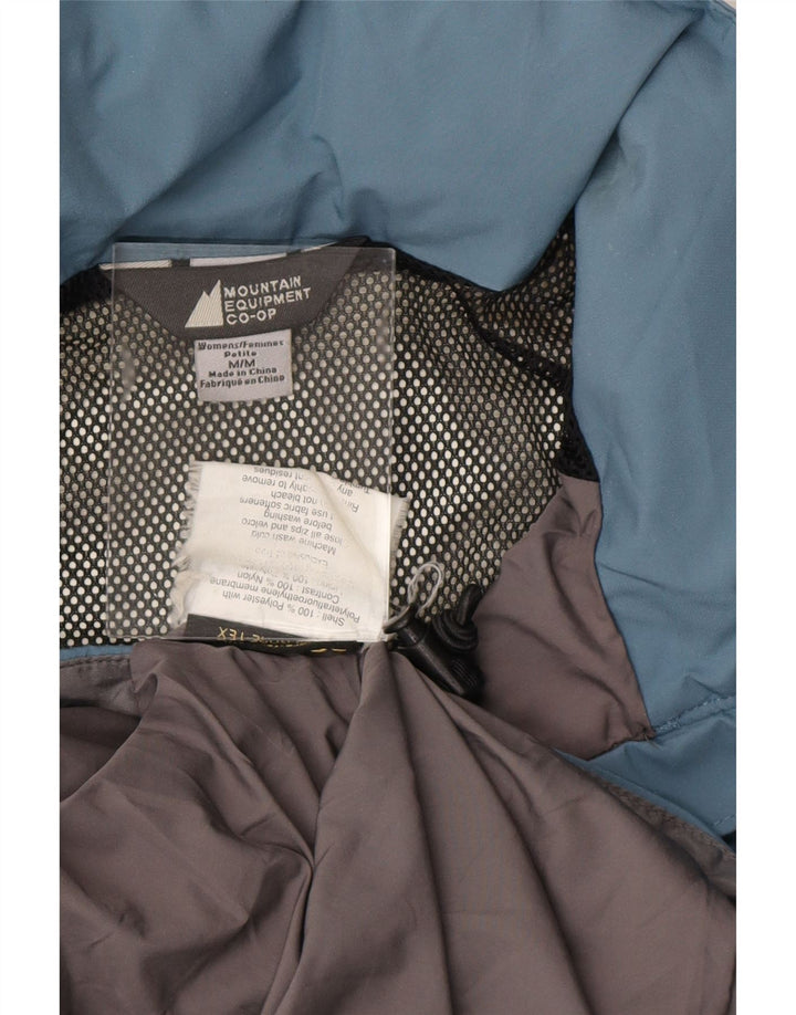 MOUNTAIN UDSTYR Dame Regnjakke med hætte UK 14 Medium Blue Polyester
