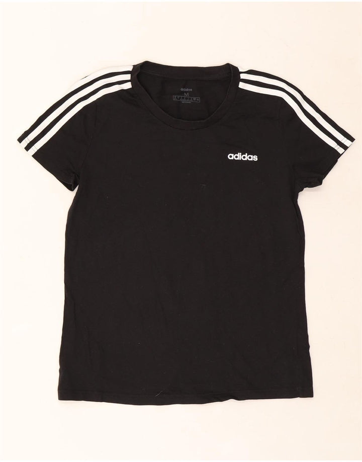 ADIDAS Womens T-Shirt Top UK 12/14 Medium Black Cotton Vintage Adidas and Second-Hand Adidas from Messina Hembry 