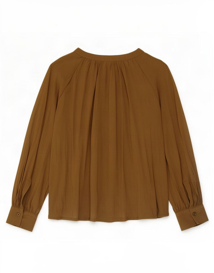 Zara Dame Oversized Bluse Top UK 10 Lille grøn viskose