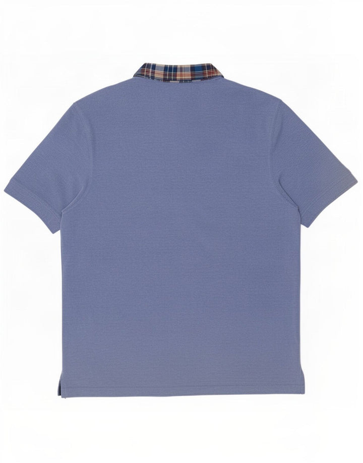 Fred Perry Herre Slim Fit Polo Shirt 2XL blå ternet bomuld