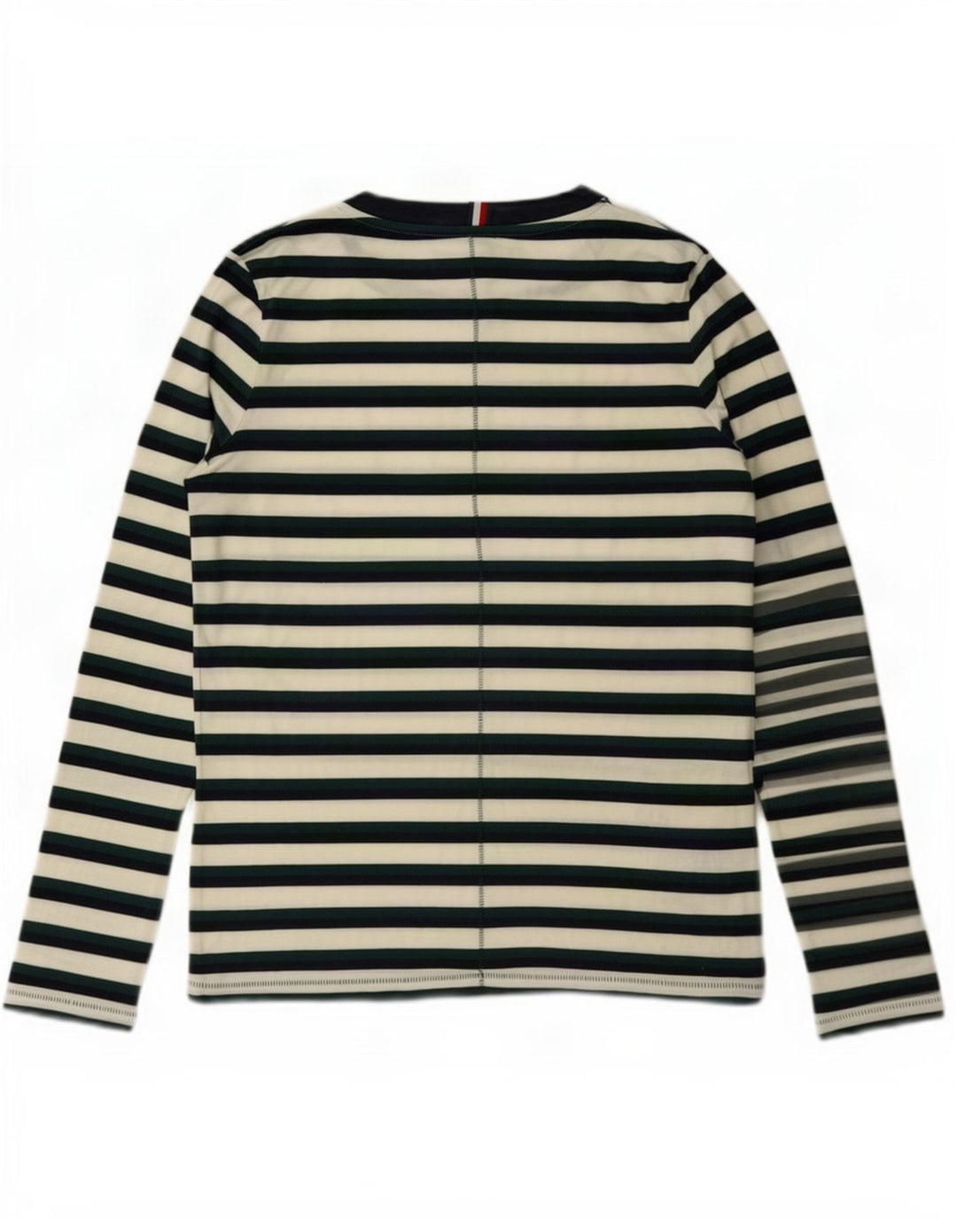 Tommy Hilfiger Herre Top Langærmet Lille Grøn Stribet Lyocell