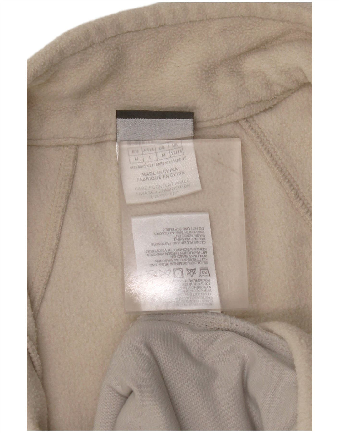 JACK WOLFSKIN Fleecejakke til kvinder UK 12/14 Medium Off White Polyester