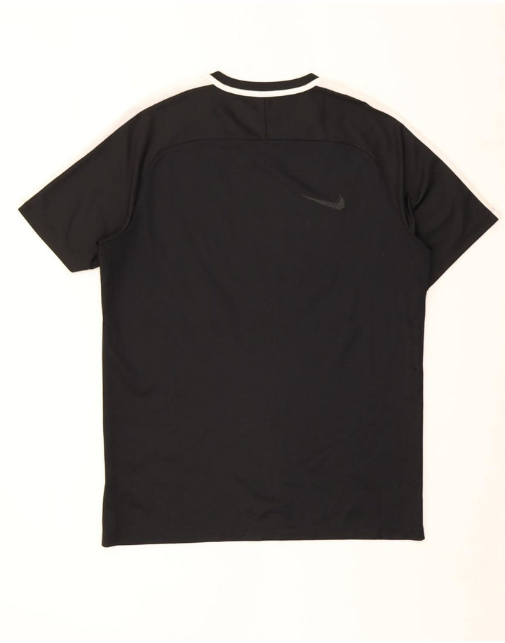 Nike Herre Dri Fit T-Shirt Top Stor Sort Colourblock