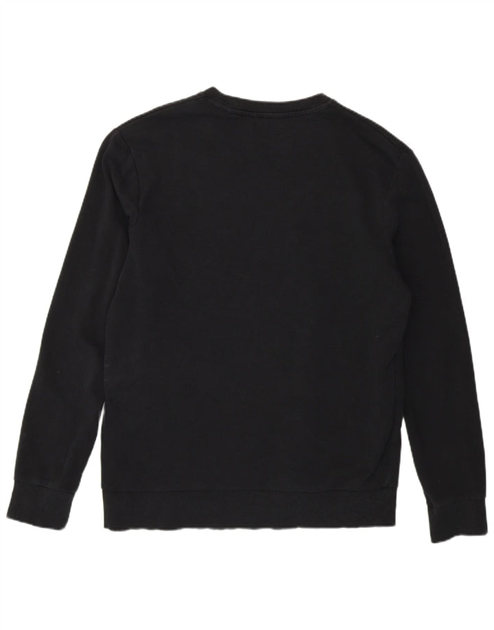 JACK & JONES Mens Graphic Sweatshirt Jumper Medium Black