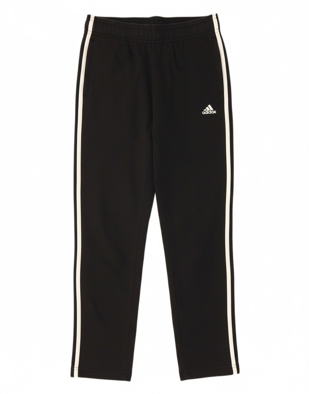 ADIDAS Boys Tracksuit Trousers 11-12 Years  Black Cotton
