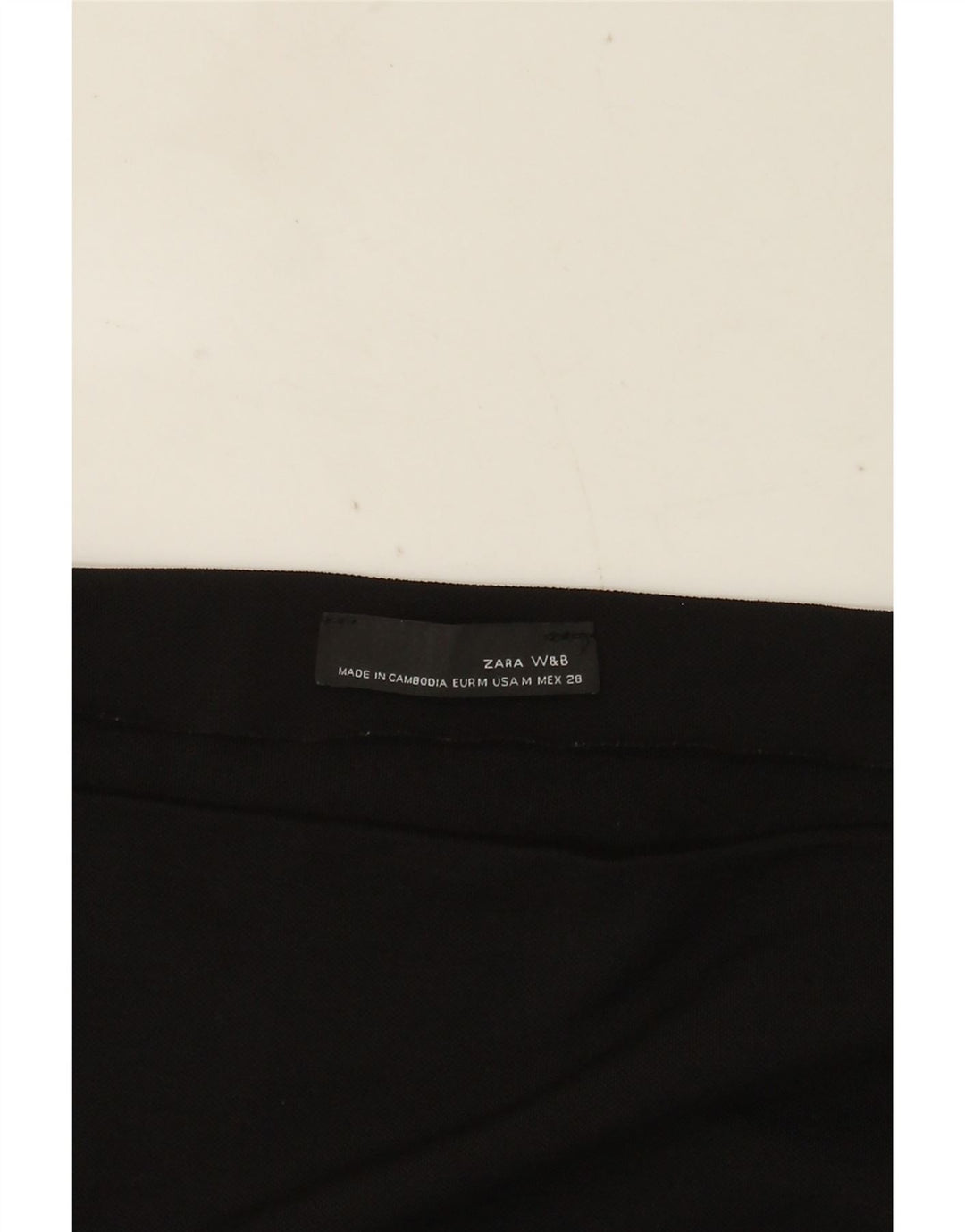 Zara Dame Asymmetrisk Top Langærmet UK 12 Medium Sort