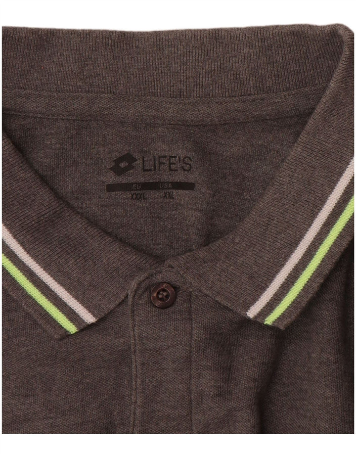 LOTTO Poloskjorte til mænd 2XL Grå Bomuld