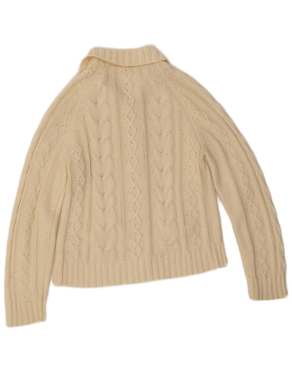 Benetton Girls Cardigan Sweater 11-12 år XL Off White