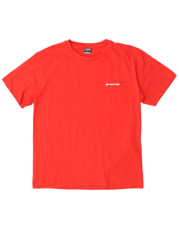 Lotto Herre T-Shirt Top XL Rød Bomuld