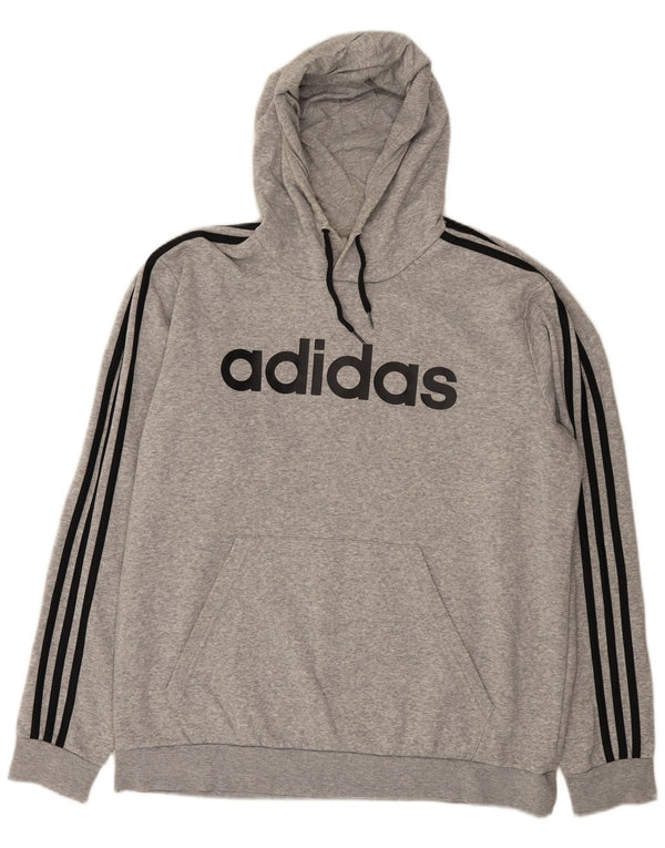 Adidas Grafisk hættetrøje til mænd XL Grå bomuld