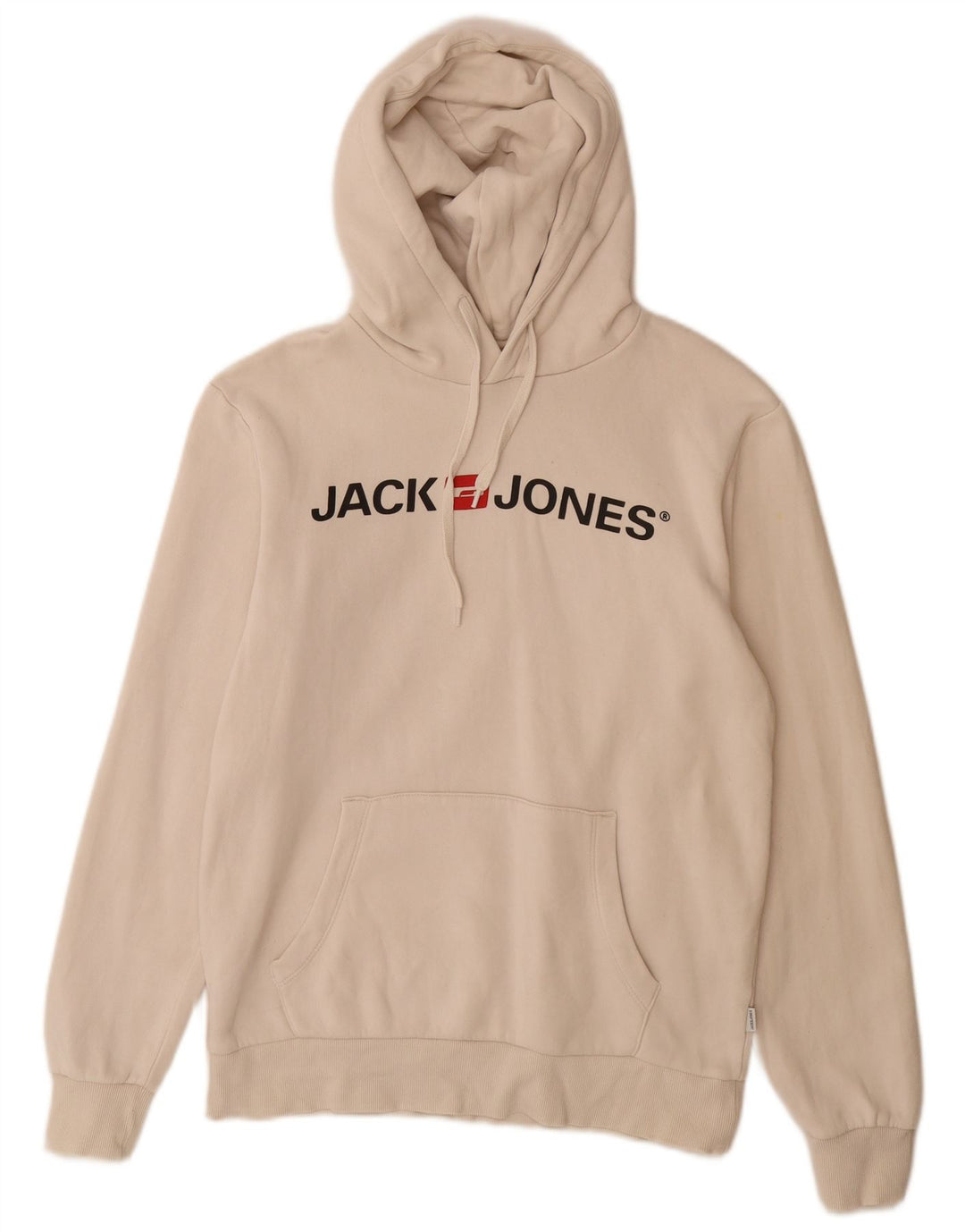 Jack & Jones Grafisk hættetrøje til mænd, lille hvid bomuld