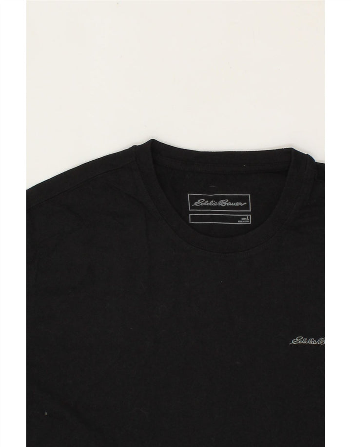 EDDIE BAUER Mens T-Shirt Top Large Black Cotton Vintage Eddie Bauer and Second-Hand Eddie Bauer from Messina Hembry 