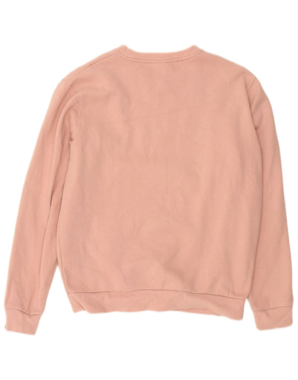 Ellesse Womens Oversized Sweatshirt Jumper UK 10 Small Pink Bomuld
