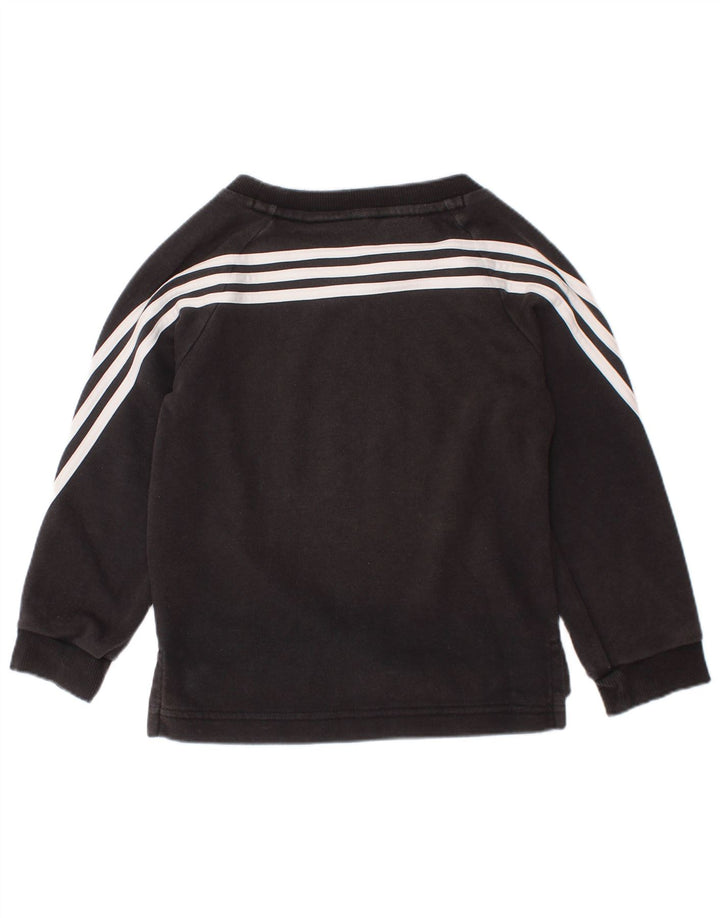 ADIDAS Baby Drenge Sweatshirt Jumper 18-24 måneder Sort Bomuld