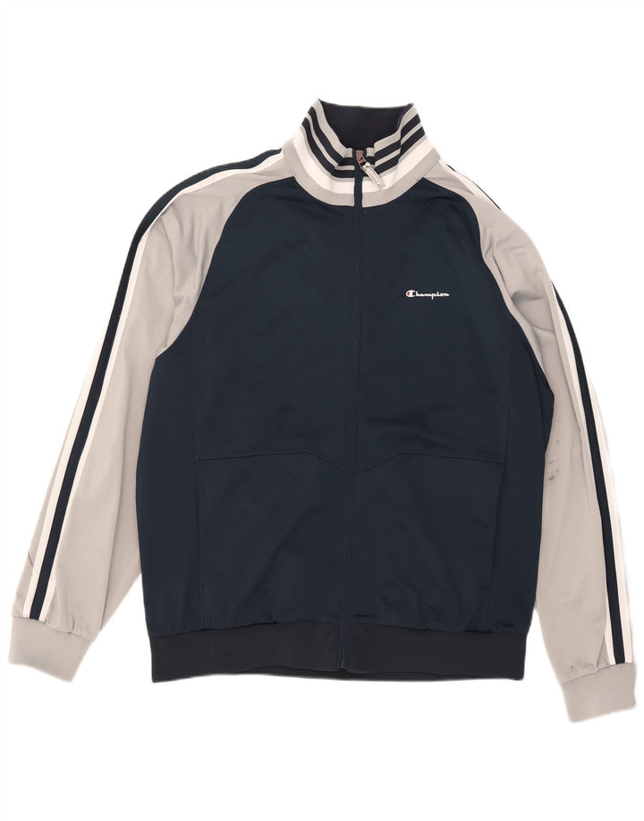 Champion Herre træningsdragt Topjakke XL Navy Blue Colourblock