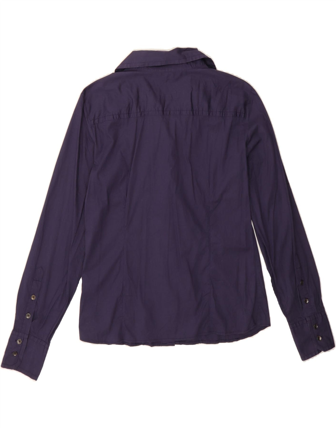 MURPHY & NYE Womens Shirt UK 14 Large Purple Cotton Vintage Murphy & Nye and Second-Hand Murphy & Nye from Messina Hembry 
