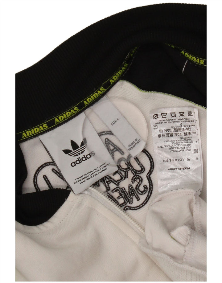 Adidas Træningsdragt til mænd Topjakke Stor Hvid Colourblock Polyester