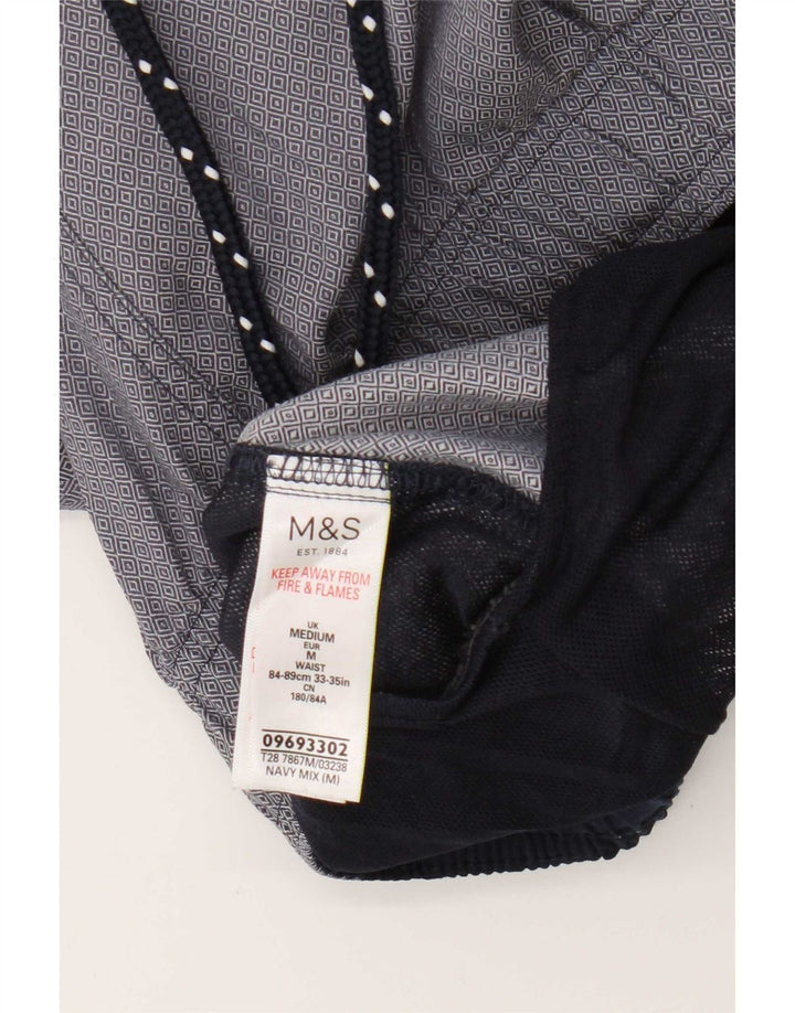 Marks & Spencer Sportsshorts til mænd Medium marineblå geometrisk bomuld