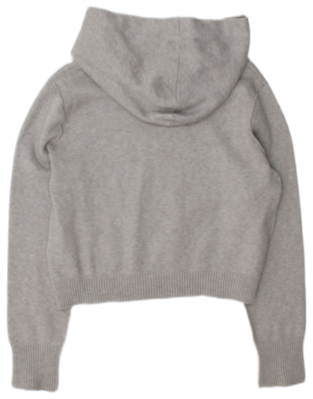 Zara Womens Crop Hættetrøje trøje UK 14 Medium Grey Viscose