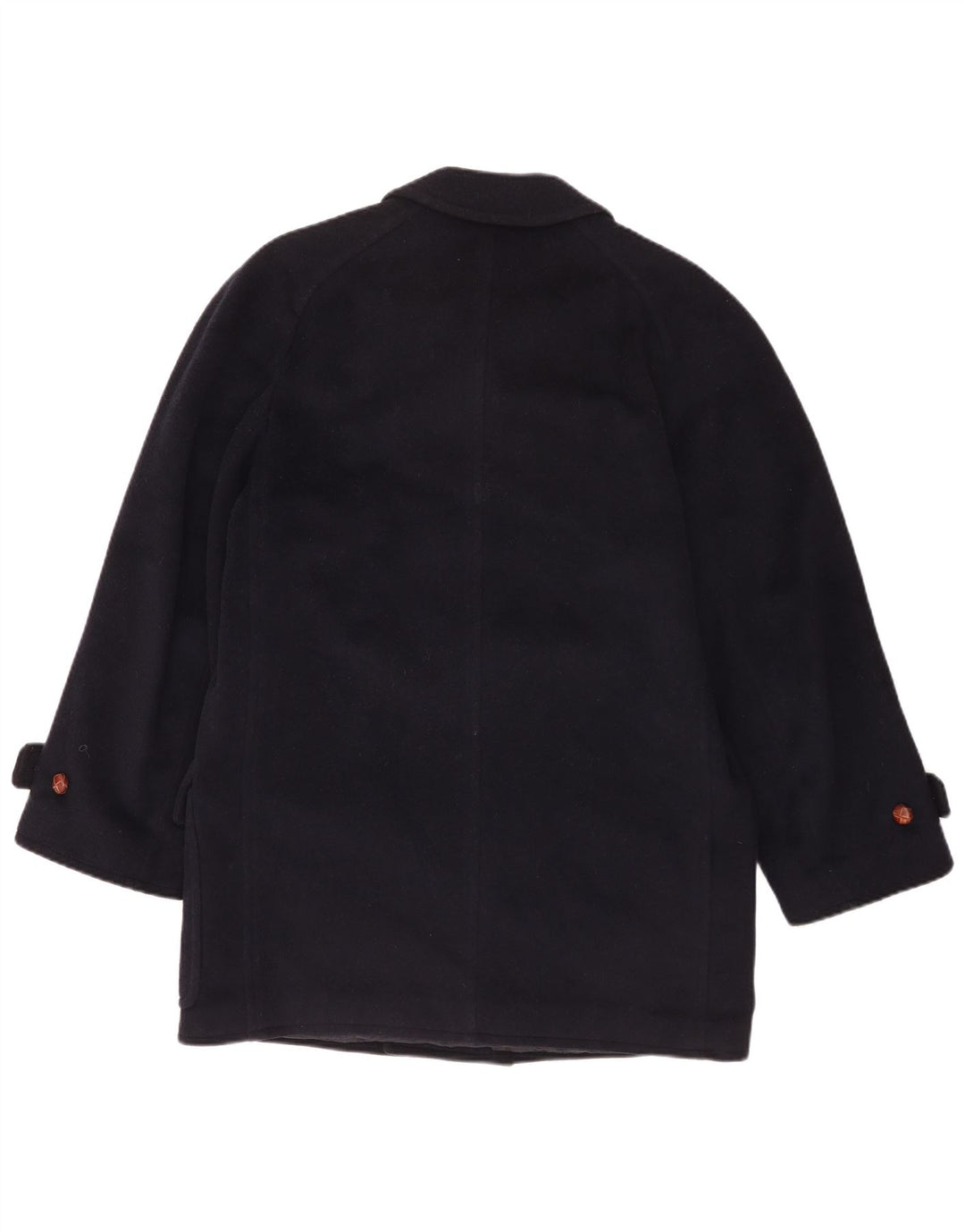 Les Copains Herre Double Breasted Coat UK 36 Small Navy Blue Wool