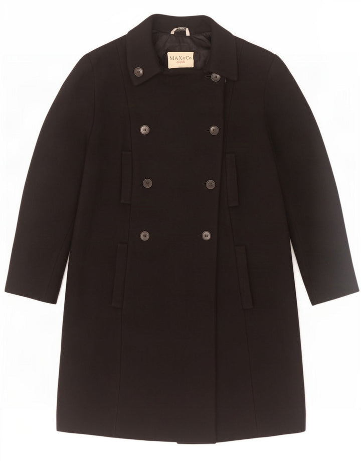 Max & Co. Dobbeltradet frakke til kvinder UK 14 Large Black