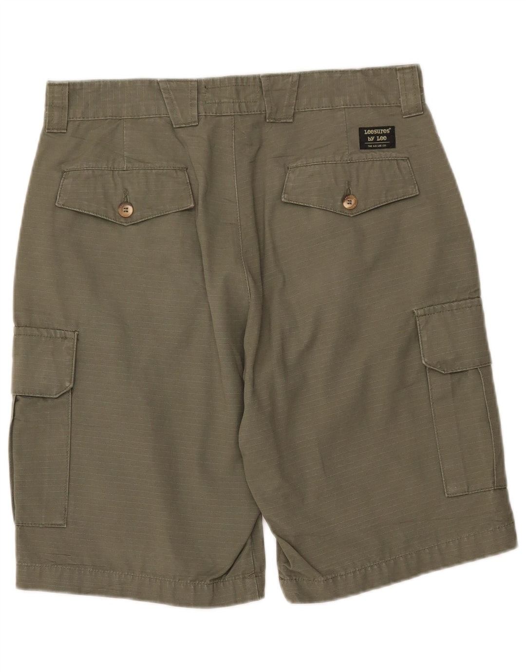 LEE Womens Cargo Shorts W33 Large Khaki Cotton