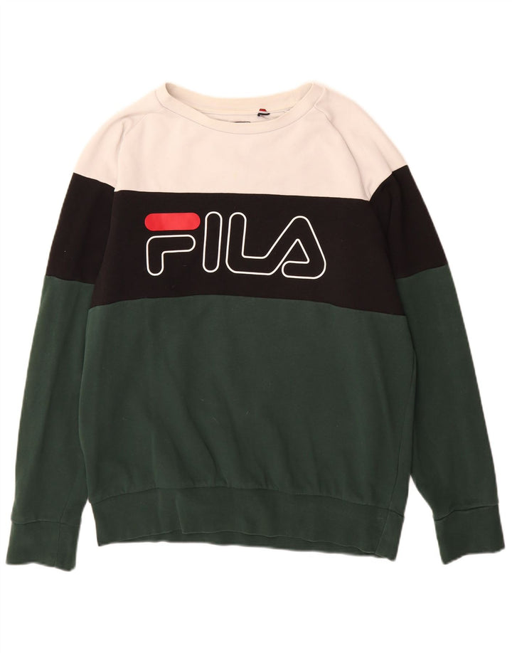 FILA Herre grafisk sweatshirt Jumper Medium Flerfarvet Colourblock