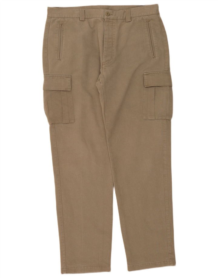 Rifle Herre Straight Cargo Bukser W38 L34 Beige Bomuld