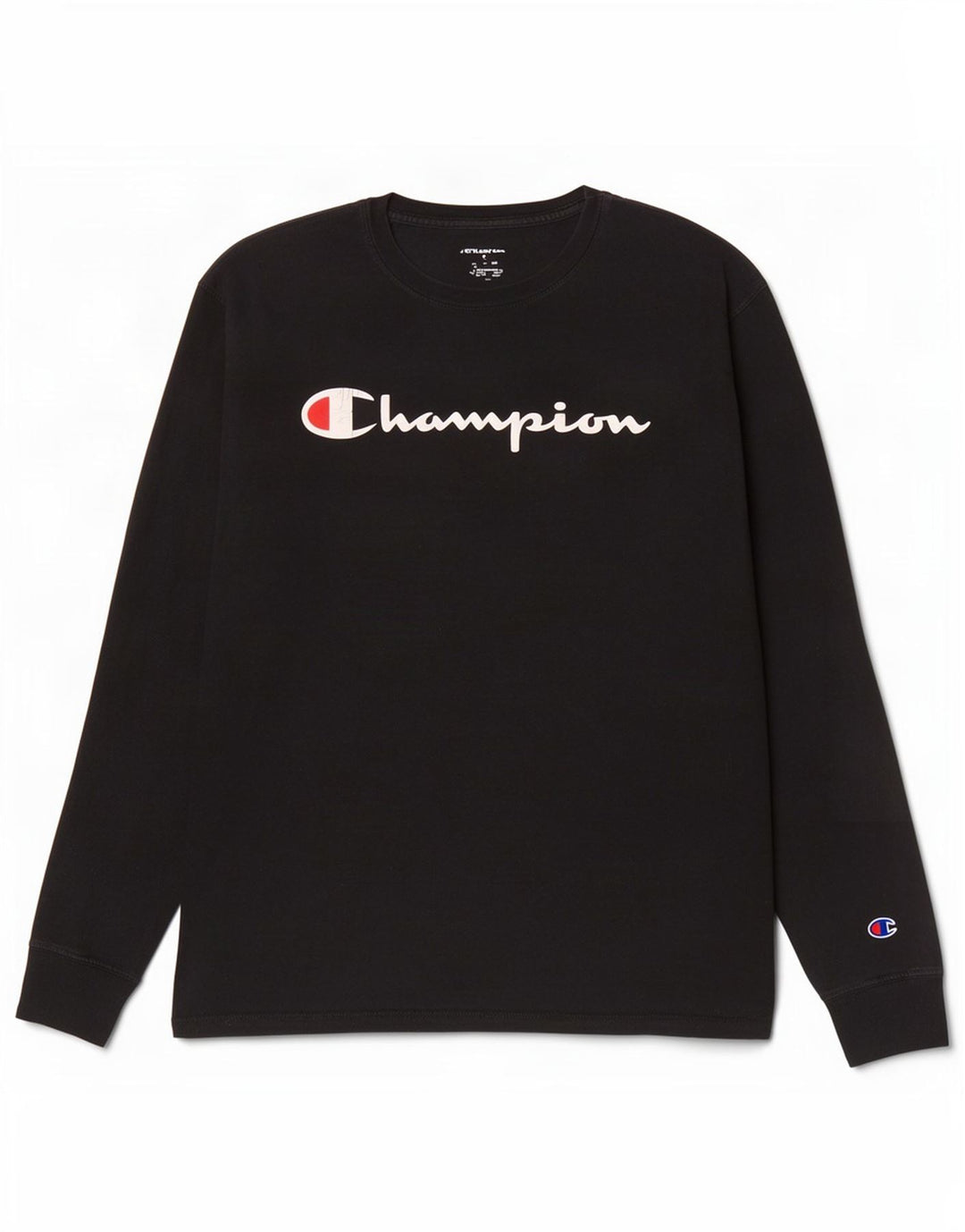 Champion Herre Grafisk Top Langærmet Medium Sort