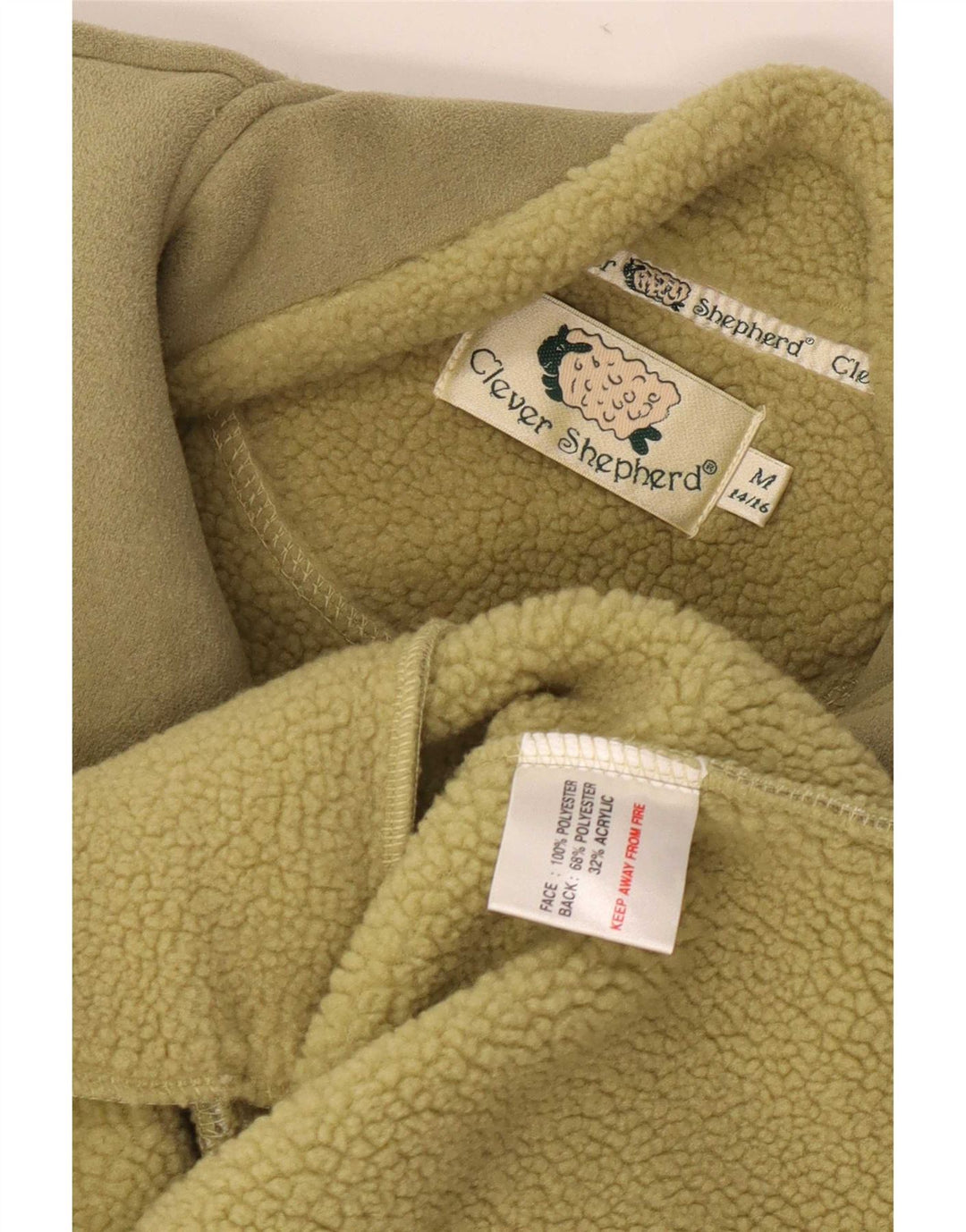 Clever Shepherd Womens Sherpa Gilet UK 14/16 Medium Khaki Polyester
