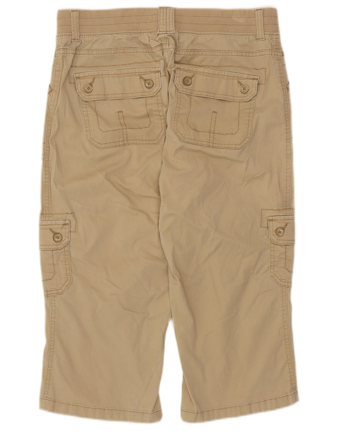 LEE Dame Straight Cargo Capri Bukser US 8 Medium W30 L18 Beige Bomuld