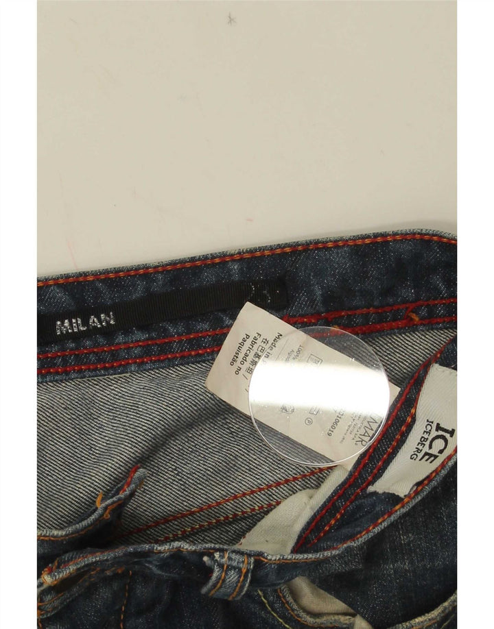 Iceberg Herre Milan Distressed Slim Jeans W34 L32 Blå Bomuld